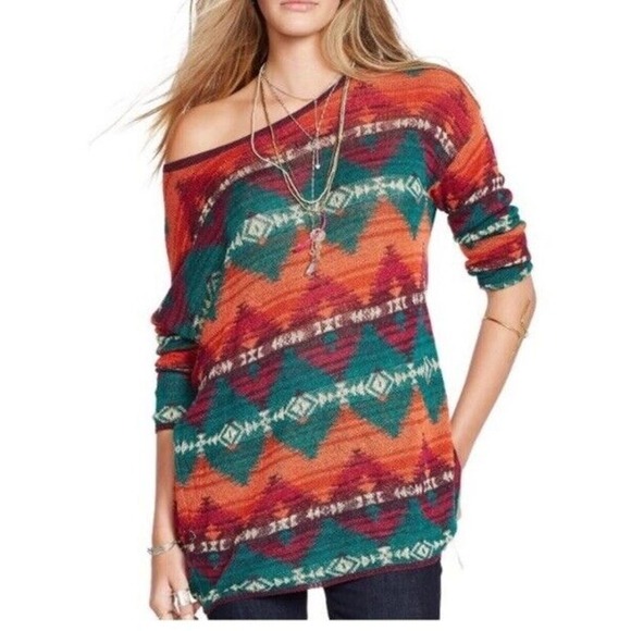 Ralph Lauren Denim & Supply Size XS Vintage Pullover Sweater Southwest Aztec - Picture 1 of 8
